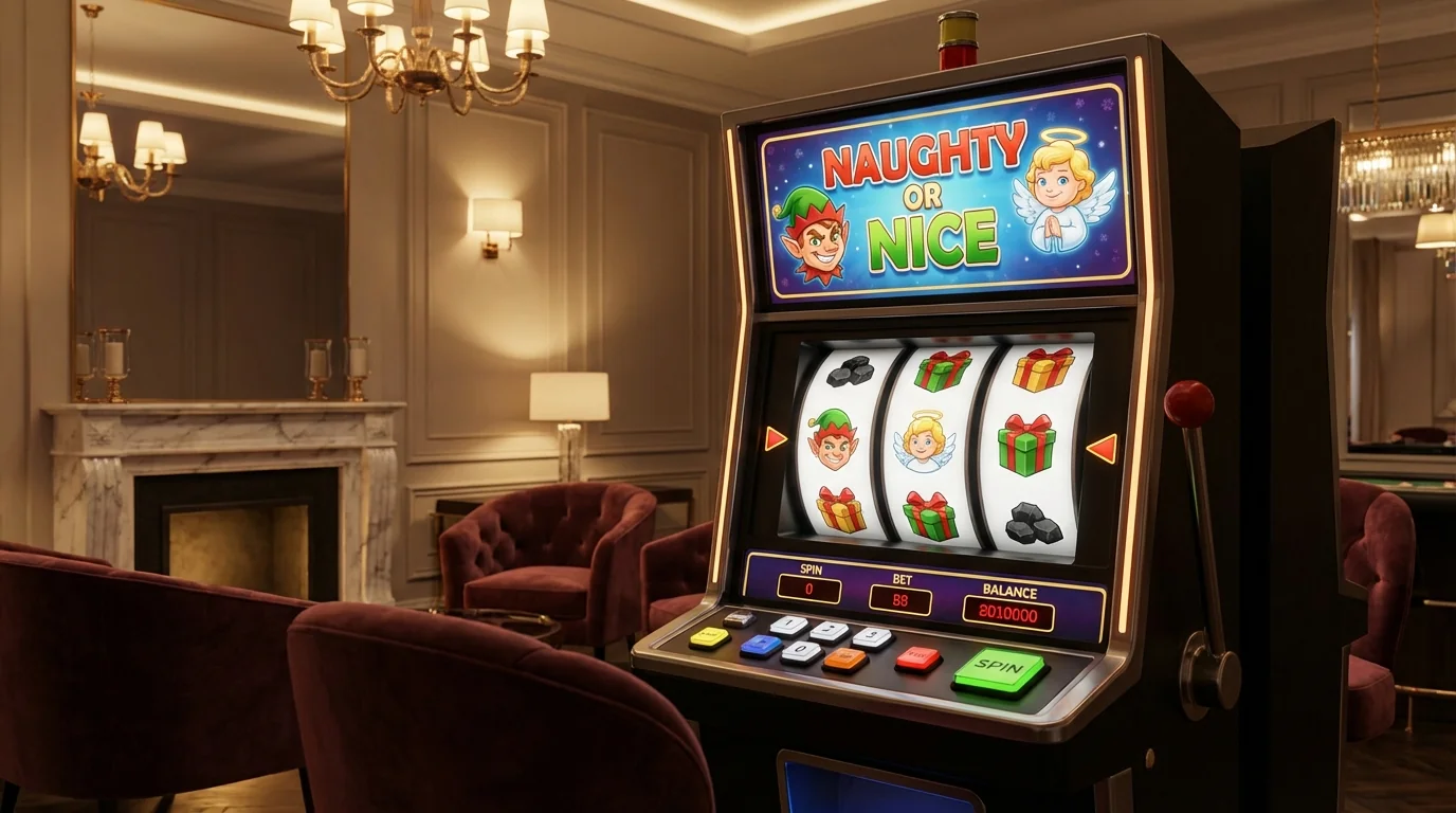 Naughty or Nice slot with Christmas symbols